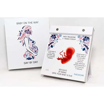 Baby On The Way - Day By Day Pregnancy Calendar, Pregnancy guide, Pregnancy gift, daily countdown planner, pregnancy journal, Keepsake Journal, pregnancy keepsake, pregnancy journal, new mom gift