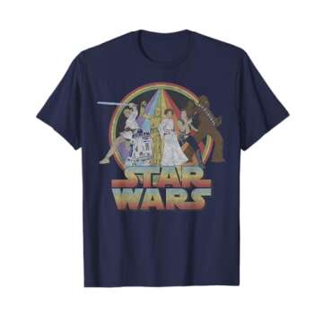 Star Wars Rainbow Group Shot Vintage Poster T-Shirt