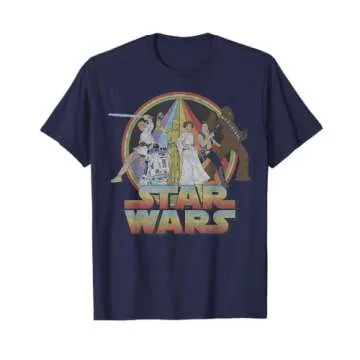 Star Wars Rainbow Group Shot Vintage Poster T-Shirt