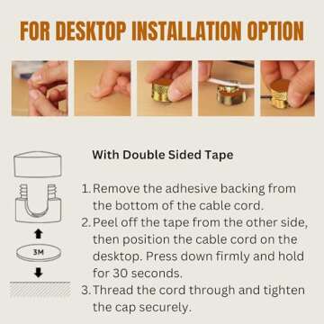 GCDS Home Cable Cord Organizer Holder for Clean Workspace