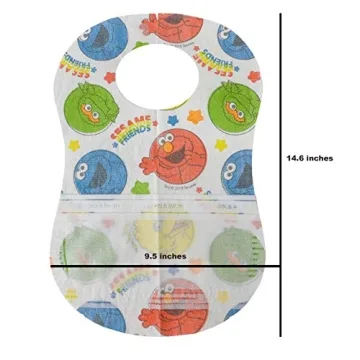 Bibsters Sesame Street Disposable Bibs with Crumb-Catcher