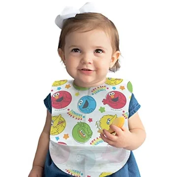 Bibsters Sesame Street Disposable Bibs with Crumb-Catcher