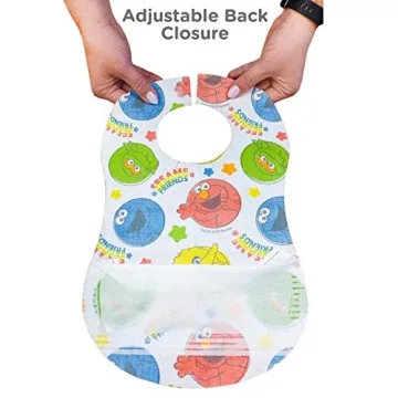 Bibsters Sesame Street Disposable Bibs with Crumb-Catcher