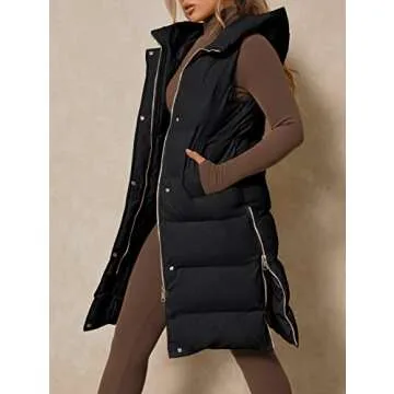 Inorin Women's Stylish Down Vest with Hood for Winter