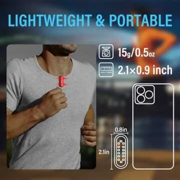 Running Light, 2 Pack Clip on Flashlight for Runners Rechargeable Safety Lights for Walking at Night Hands Free Emergency LED Flashlight Work Light Warning Flashing Camping Hiking Walking Dog