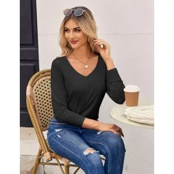 Stylish Zeagoo V Neck T Shirts for Women - Versatile Comfort