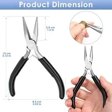 Billbotk Chain Nose Pliers Durable Crafting Tool for DIY