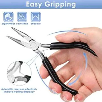 Billbotk Chain Nose Pliers Durable Crafting Tool for DIY