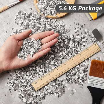 Fabbay 12.4 lb Epoxy Floor Flakes Paint Chips Garage Floor Decorative Color Chips Coating Concrete f...