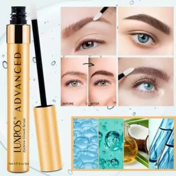 LUXROS Advanced Growth Serum for Full, Thick Eyebrows - USA Made, See Results in 4-8 Weeks (5 ml)