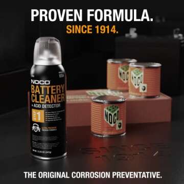 NOCO E404 12.25 Oz Battery Terminal Cleaner Spray and Corrosion Cleaner with Acid Detector