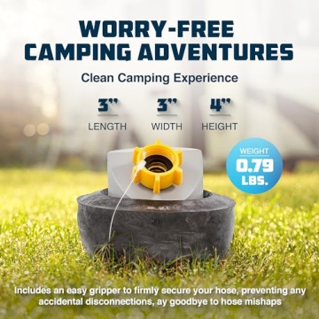 Camco Easy Slip Water Seal Sewer Fitting RV Camper, Gray