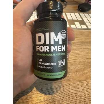 DIM 300mg For Men, Estrogen Blocker & Aromatase Inhibitor | Extra Strength Men’s Hormone Balance & Wellness Support Supplement with Diindolylmethane Plus CDG & Sulforaphane | Gluten-Free | 60 Ct.