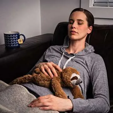 Lulumaia Sloth Heating Pad Stuffed Animal Microwavable Heating Pads for Menstrual Cramps Long-Lasting and Reusable Plush Microwavable Animal for Soothing Comfort During Periods Cramps (Cuddly Sloth)