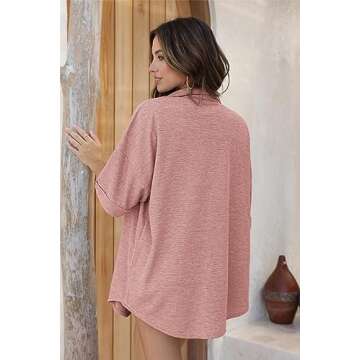 Ekouaer Waffle Knit Lounge Set Short Sleeve Pajamas