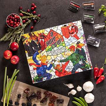 Man Crates, Jerky Advent Calendar 2024 Featuring "Tis The Season" Artwork – Includes 25 Delicious Bites of Beef Jerky – Festive Flavors Like Garlic Beef, Root Beer Habanero & More