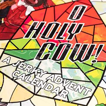 Man Crates, Jerky Advent Calendar 2024 Featuring "Tis The Season" Artwork – Includes 25 Delicious Bites of Beef Jerky – Festive Flavors Like Garlic Beef, Root Beer Habanero & More