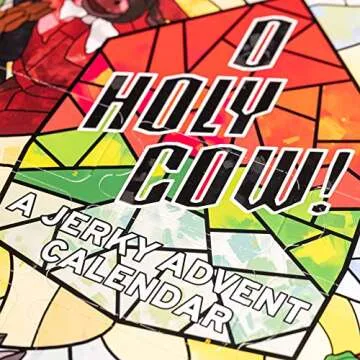 Man Crates, Jerky Advent Calendar 2024 Featuring "Tis The Season" Artwork – Includes 25 Delicious Bites of Beef Jerky – Festive Flavors Like Garlic Beef, Root Beer Habanero & More