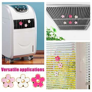 Cute Pink Car Accessories for Women Teen Girls 6PCS Scent Air Fresheners Vent Clips Girly Daisy Flower Decorations Interior Aesthetic Things Cars Perfume Decor Stuff Christmas Gifts for Her Mom