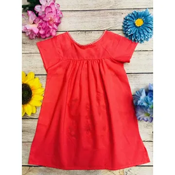 Traditional Mexican Girl Embroidered Dress - Size 4