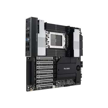 ASUS Pro WS WRX90E-SAGE SE EEB Workstation Motherboard, AMD Ryzen™ Threadripper™ PRO 7000 WX-Series, ECC R-DIMM DDR5, 32 Power-Stage,7xPCIe 5.0x16, PCIe 5.0 M.2, 10Gb & 2.5Gb LAN, Multi-GPU Support