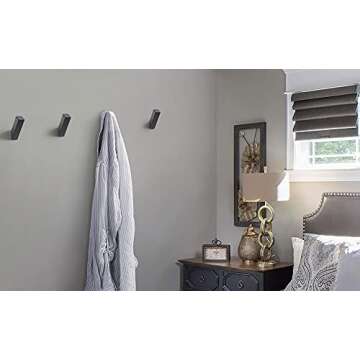 NINETREX Matte Black Heavy Duty Towel Hooks for Home