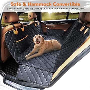 URPOWER 100% Waterproof - Scratch Proof & Nonslip Backing & Hammock, Quilted, Padded, Durable Pet Seat Covers for Cars Trucks and SUVs