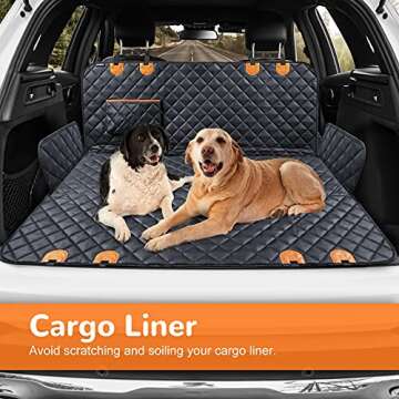 URPOWER 100% Waterproof - Scratch Proof & Nonslip Backing & Hammock, Quilted, Padded, Durable Pet Seat Covers for Cars Trucks and SUVs
