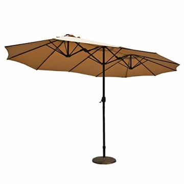 Le Papillon 15 ft Market Outdoor Umbrella in Beige