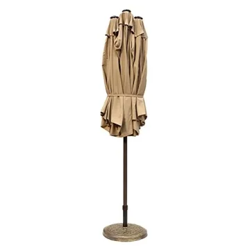 Le Papillon 15 ft Market Outdoor Umbrella in Beige