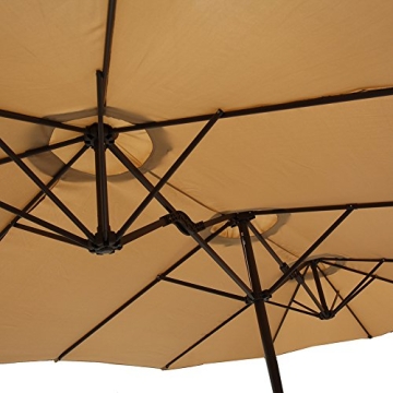 Le Papillon 15 ft Market Outdoor Umbrella in Beige
