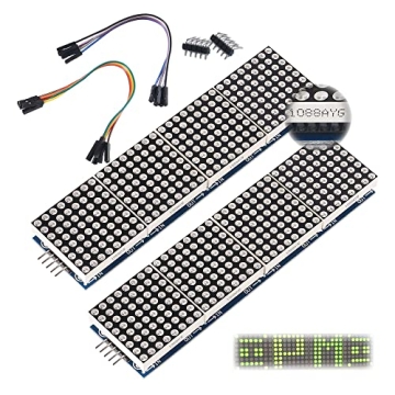 ALAMSCN MAX7219 Dot Matrix Module 32x8 4 in 1 LED Display Modules for Arduino Raspberry Pi Microcont...
