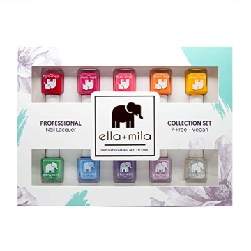 ella+mila Quick Dry Nail Polish Set - 10 Pack Gift Set