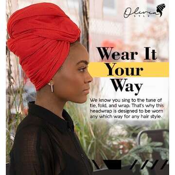 Olivia Sylx African Head Wrap - Stylish & Soft Hair Scarf