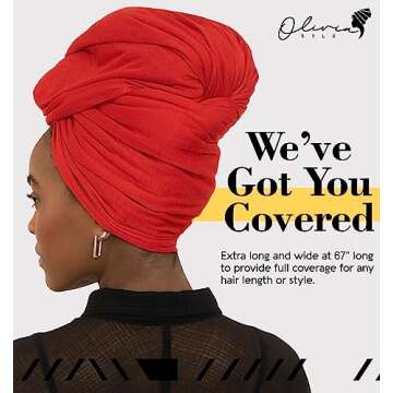 Olivia Sylx African Head Wrap - Stylish & Soft Hair Scarf