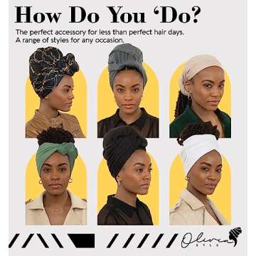 Olivia Sylx African Head Wrap - Stylish & Soft Hair Scarf