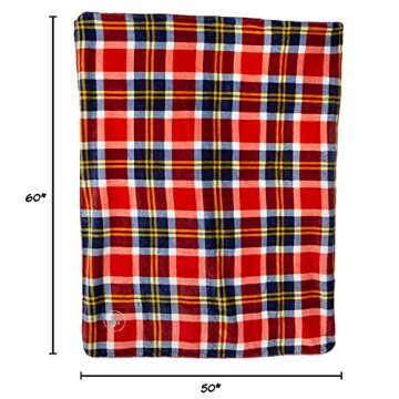 PETMAKER Waterproof Pet Blanket - 50x60 Reversible Plaid Throw Protects Couch, Car, Bed from Spills,...