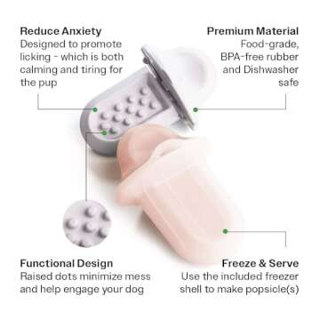 Diggs Groov Dog Training Toy I Puppy Training Aid I Crate Training Aids for Puppies I Attaches to Crate I Reduces Anxiety I Dog Treat Dispenser I Dog Kennel Toys I Blush