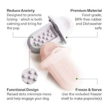 Diggs Groov Dog Training Toy I Puppy Training Aid I Crate Training Aids for Puppies I Attaches to Crate I Reduces Anxiety I Dog Treat Dispenser I Dog Kennel Toys I Blush