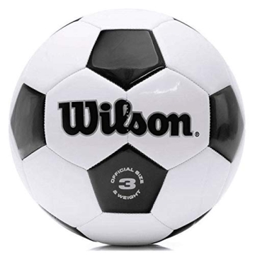WILSON Size 3 Soccer Ball - Durable Synthetic Leather & Stylish