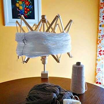 Wooden Umbrella Swift Yarn Winder - Perfect Yarn Holder for All