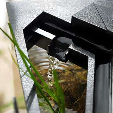 Acrylic Small Fish Tank, 1.5 Gallon Betta Fish Tank, Self Cleaning Fish Tank with Built in Silent Pump LED Light - Ideal for Hydroponic Growing System and Aquaponics