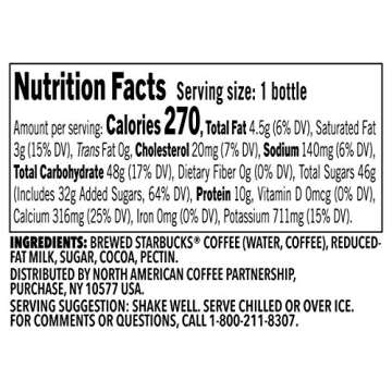 Starbucks Frappuccino Coffee Drink, Mocha, 13.7 fl oz Bottles (12 Pack)