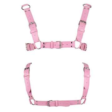 Men's Leather Body Harness Punk Chest Strap Harness Belt Adjustable Gothic Carnival Dance Costume Ac...