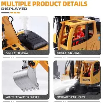 ViRockSign RC Excavator with Remote Control and Sounds
