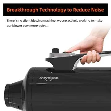 shernbao Dog Dryer High Velocity Professional Dog Pet Grooming Hair Drying Force Dryer Blower 6.0HP (DHD-2400T) (6.0HP, Jet Black)