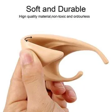 Gejoy 5 Pairs Latex Elf Ear Pixie Dress Up Costume Fairy Ears Soft Pointed Ears Cosplay Halloween Anime Party Vampire Ears, Masquerade Accessories (Fresh Color)