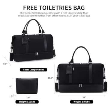 Weekender Bags For Women. weekender bag. Overnight Bags Travel Duffel Bags. Waterproof nylon fabric?...