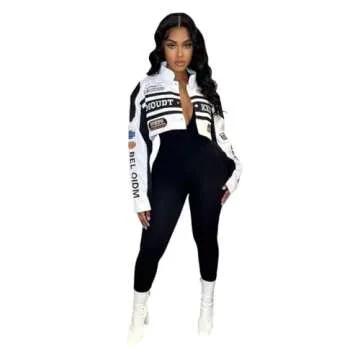 Kafiloe Lightweight Women Racer Biker Jacket & Skirt Set