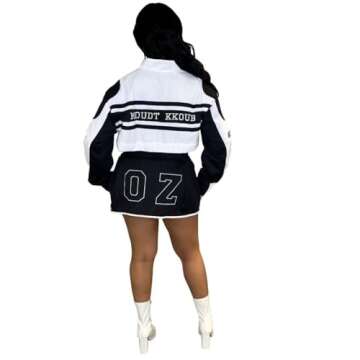 Kafiloe Lightweight Women Racer Biker Jacket & Skirt Set